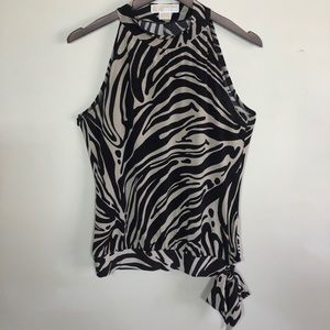 MICHAEL MICHAEL KORS zebra sleeve-less blouse